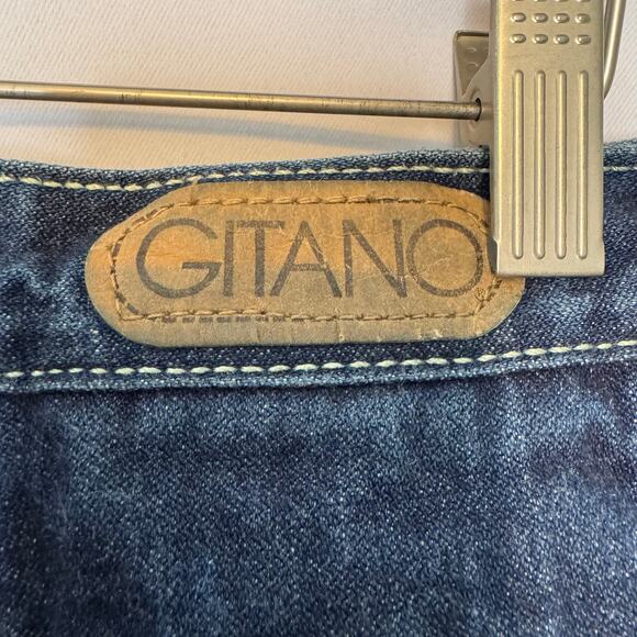 Vtg Gitano High Waist Tapered Jeans 11/12 Mom Fit Dark Wash Made in Hong Kong - Picture 4 of 6